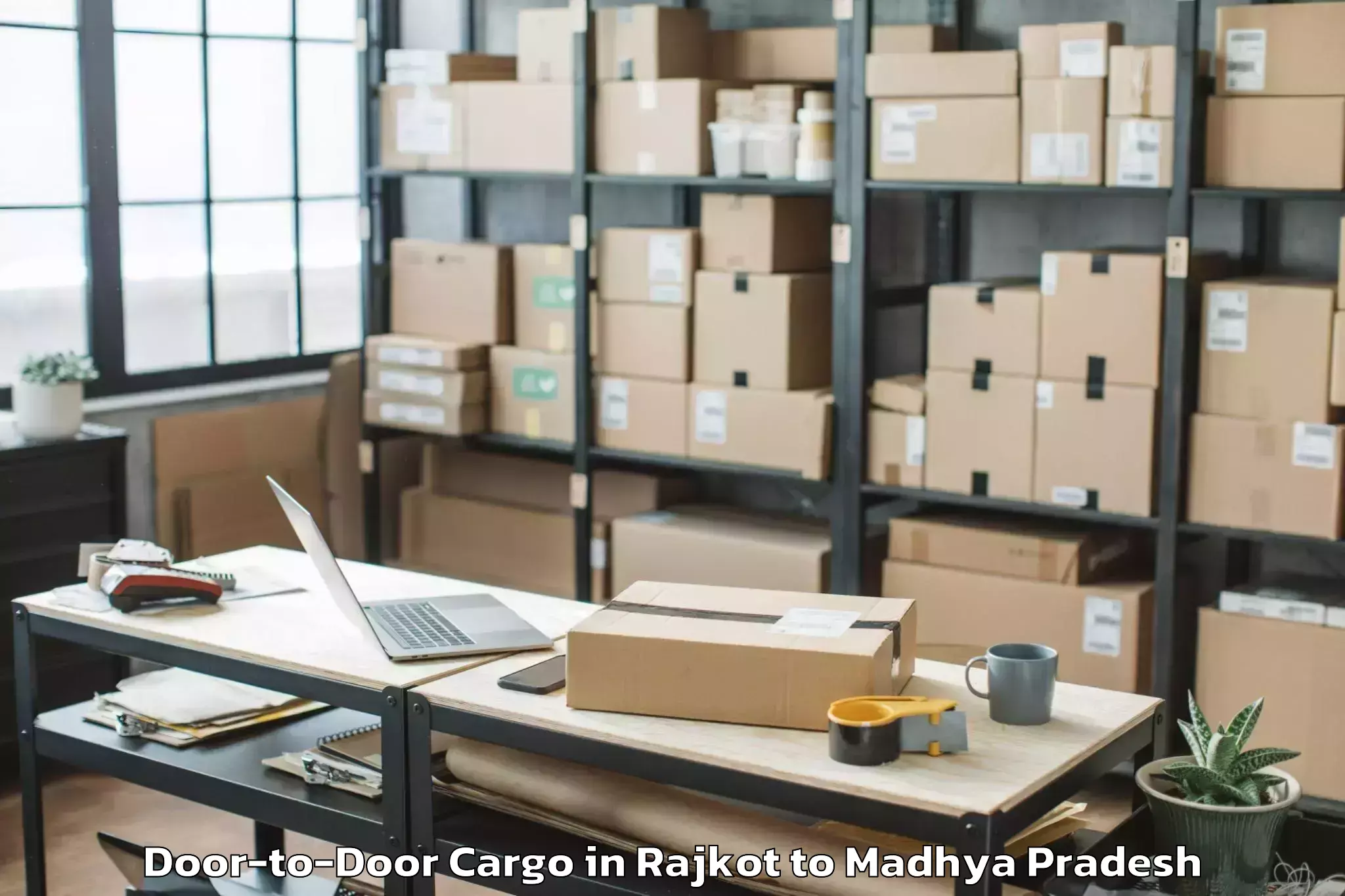 Hassle-Free Rajkot to Indore Door To Door Cargo